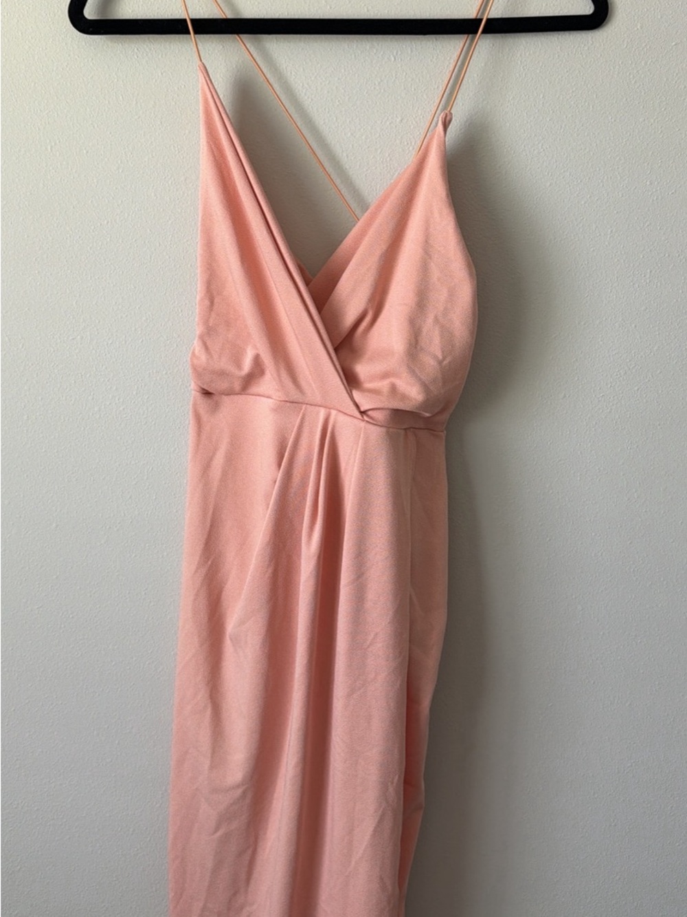 BRAND NEW Boo Hoo V-Neck Strap Pink Wrap Dress
